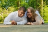 Fotoshoot voor gebruik op trouwkaart
